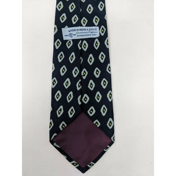 Abercrombie & Fitch Mens 100% Silk Neck Tie Abstract Mid Century Modern VTG 60s - Picture 3 of 6